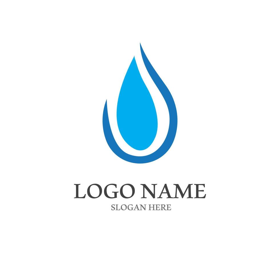 Water drop logo, a logo with a concept style vector illustration template on a white isolated background.