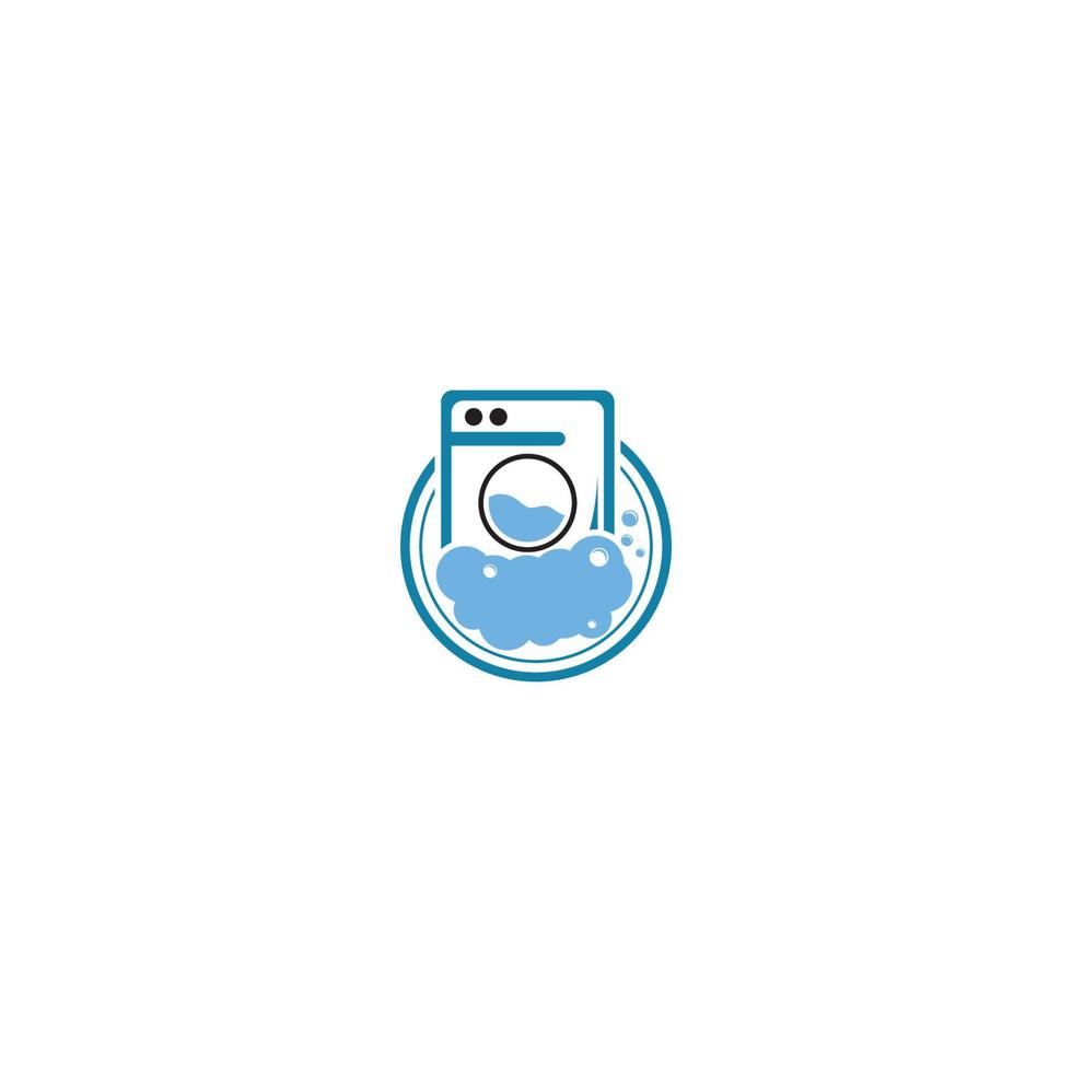 laundry logo icon with vector illustration template