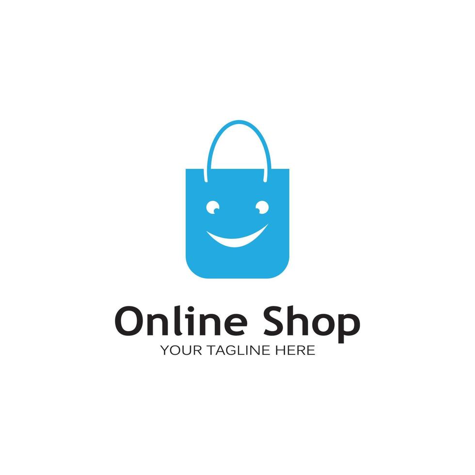 shopping bag logo vector illustration template