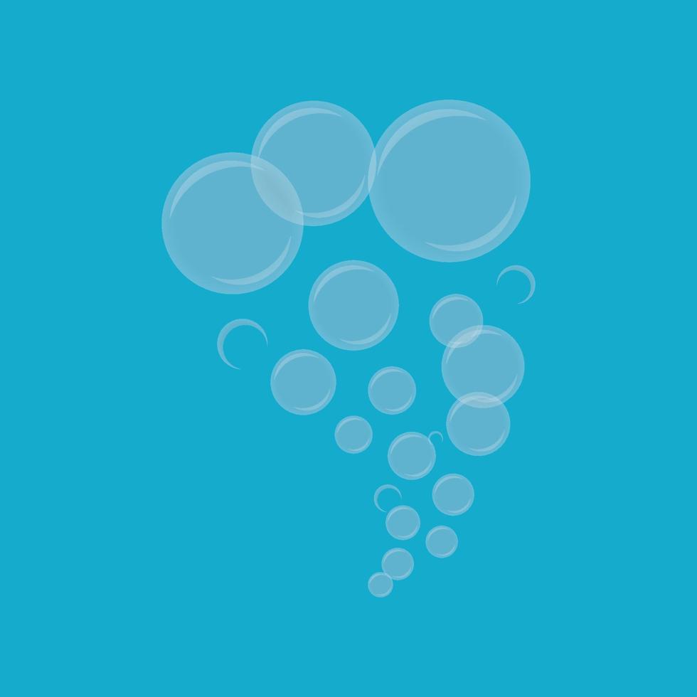 Natural realistic bubble design template vector