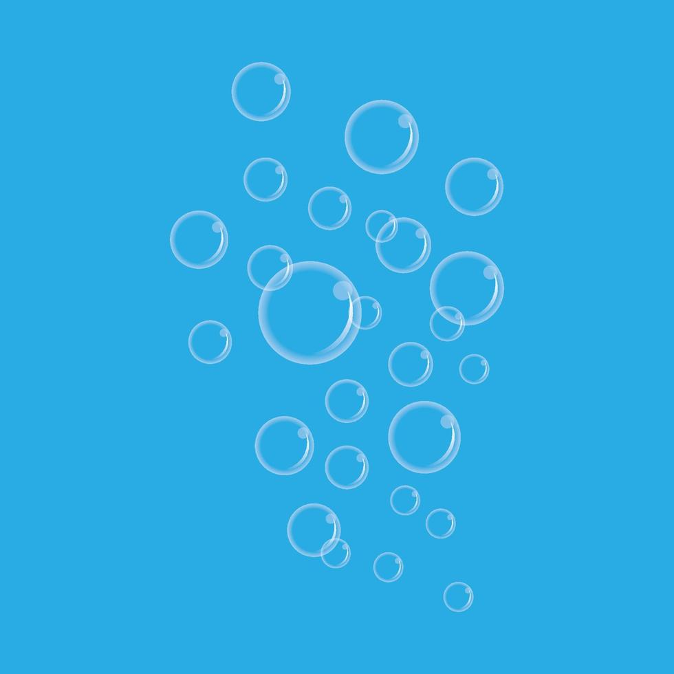 Natural realistic bubble design template vector