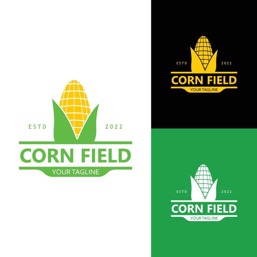 Corn Farm Abstract Design Logo Template. vector