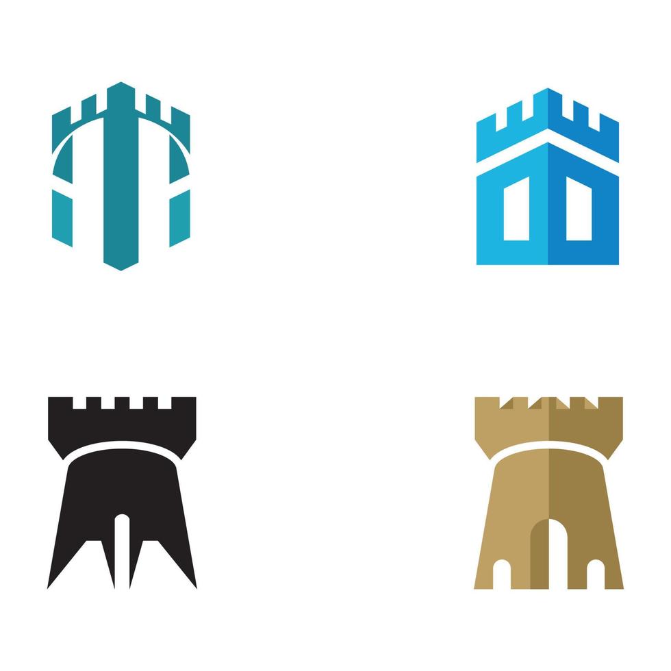 vector castle logo icon template