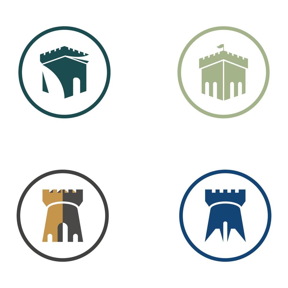 vector castle logo icon template