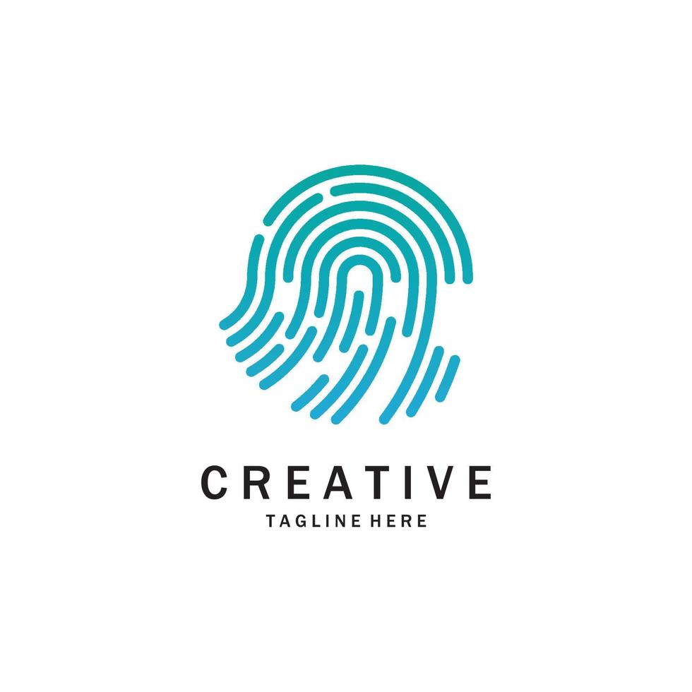 fingerprint abstract logo design for identity, business card, business, company and technology template vector