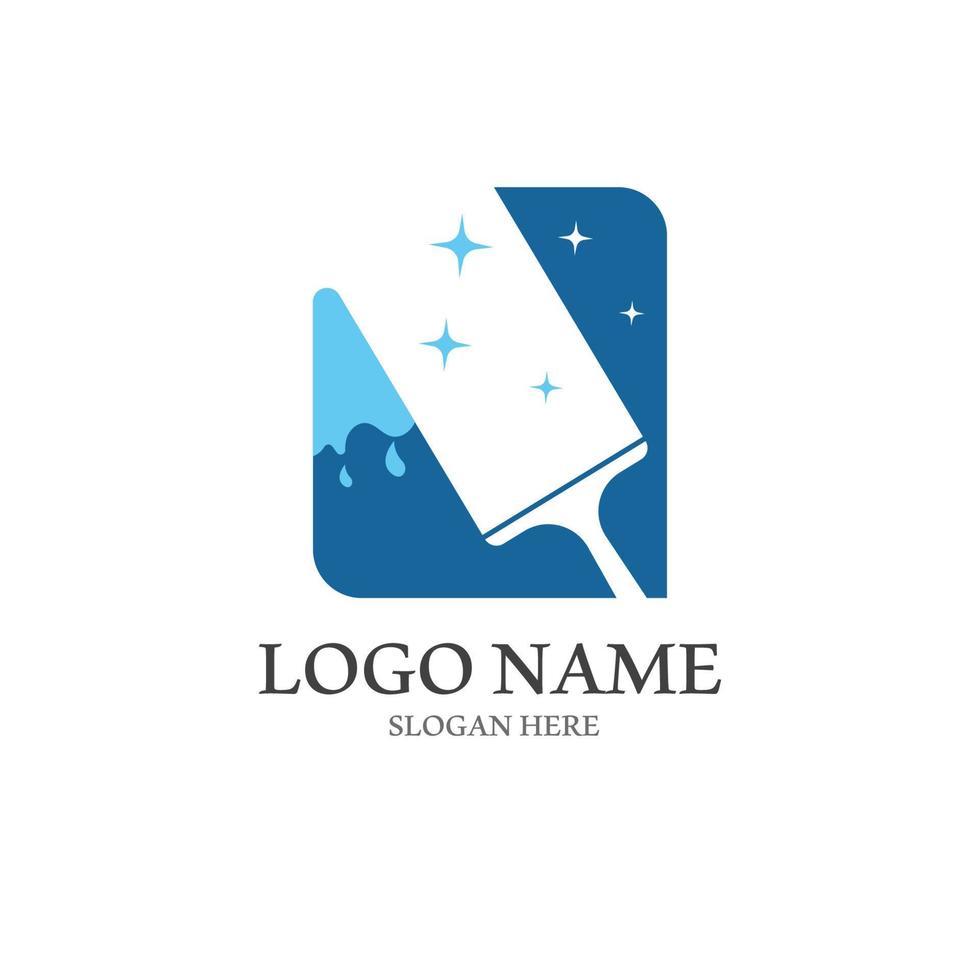 limpieza logo con vector ilustración símbolo modelo