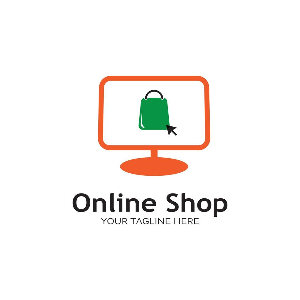 shopping bag logo vector illustration template