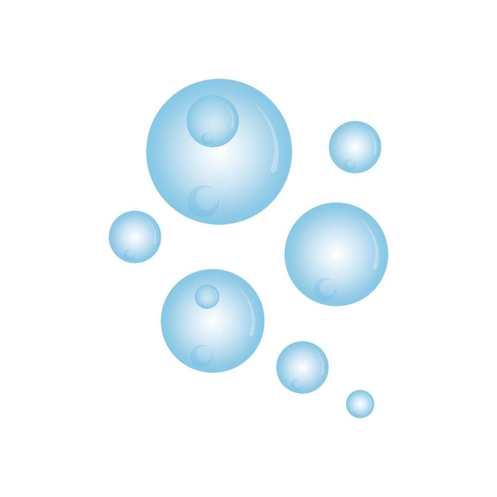 Natural realistic bubble design template vector