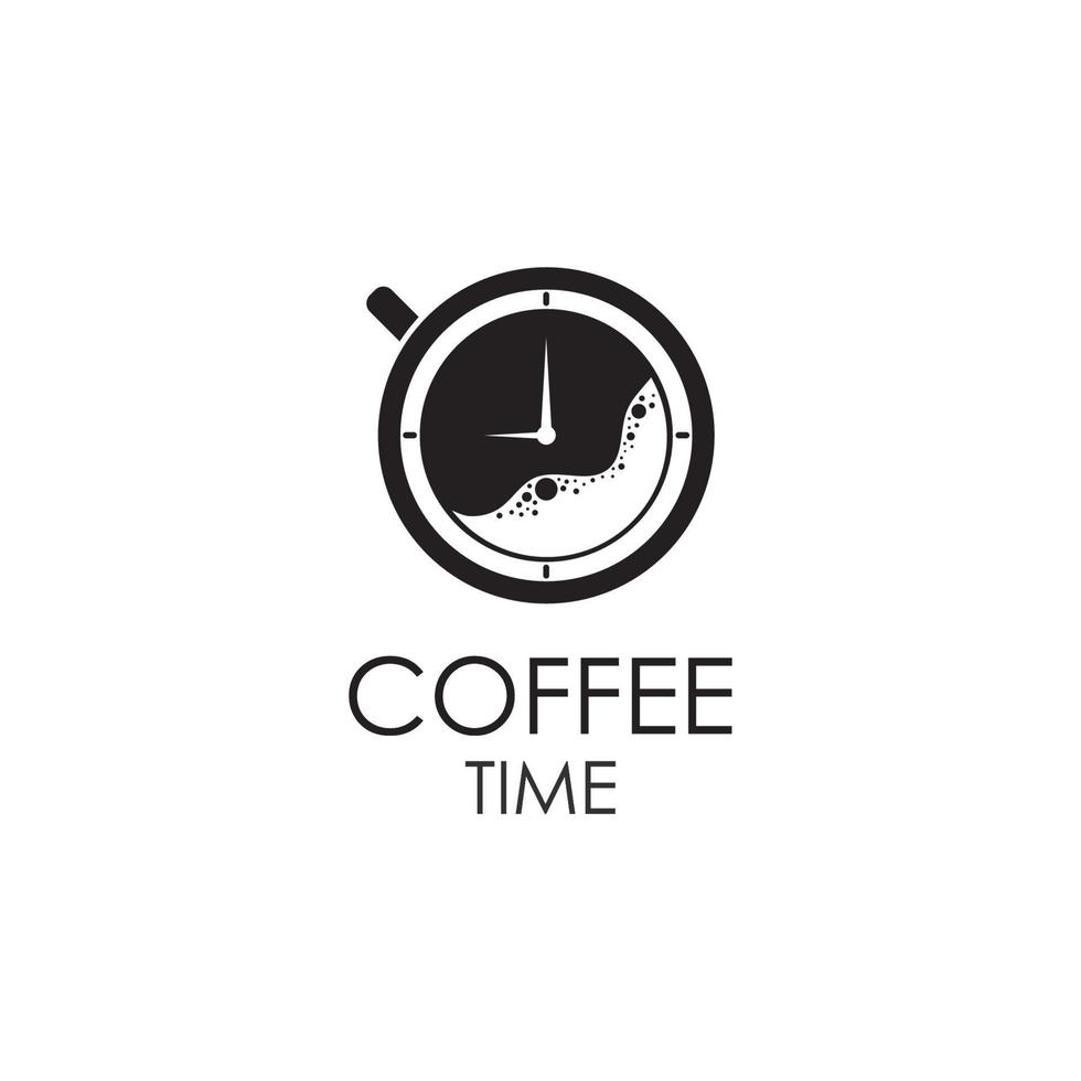 Coffee Time Vector Illustration Logo Template With Flat Concept.