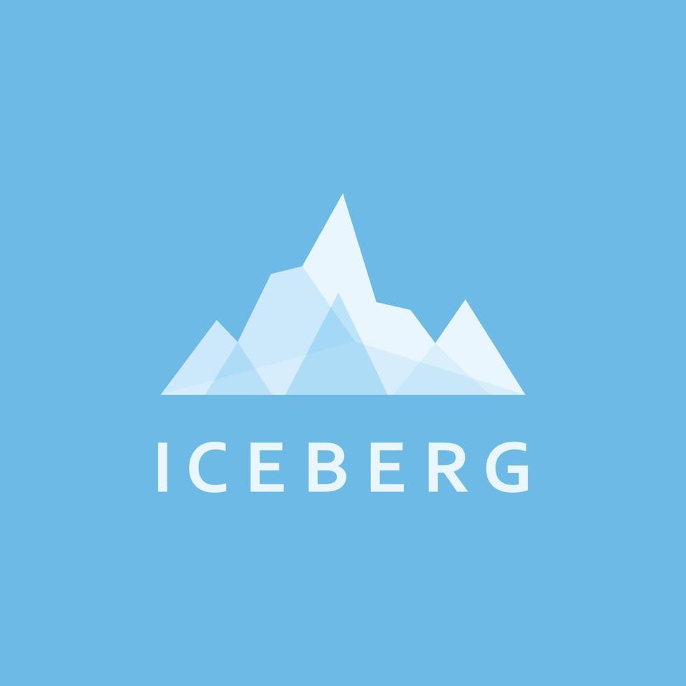 iceberg resumen logo modelo. vector