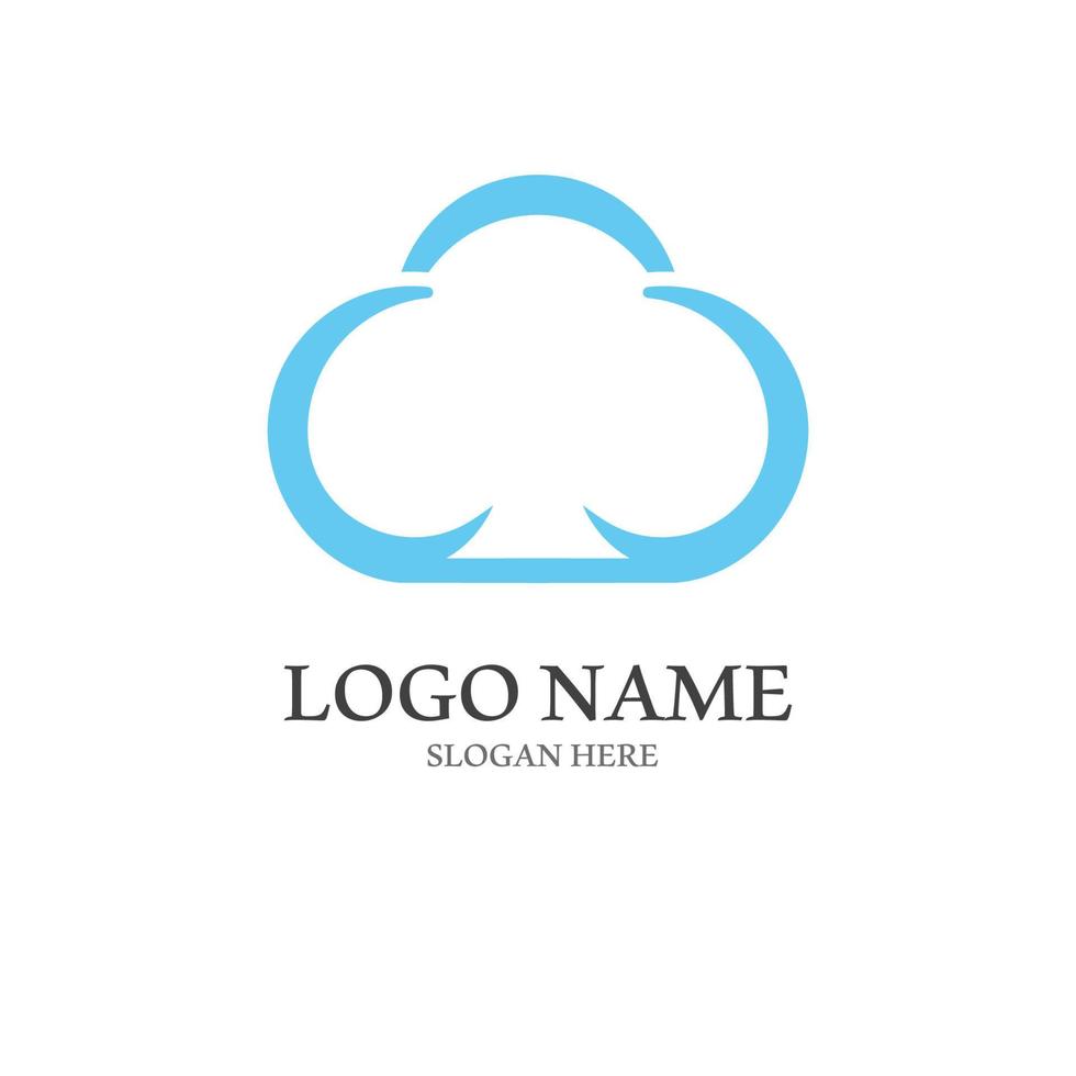 Cloud template vector