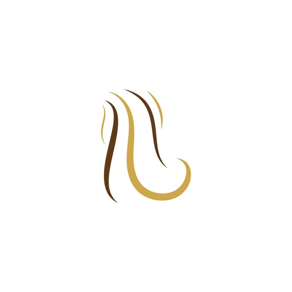 hairstyle wave vector illustration template