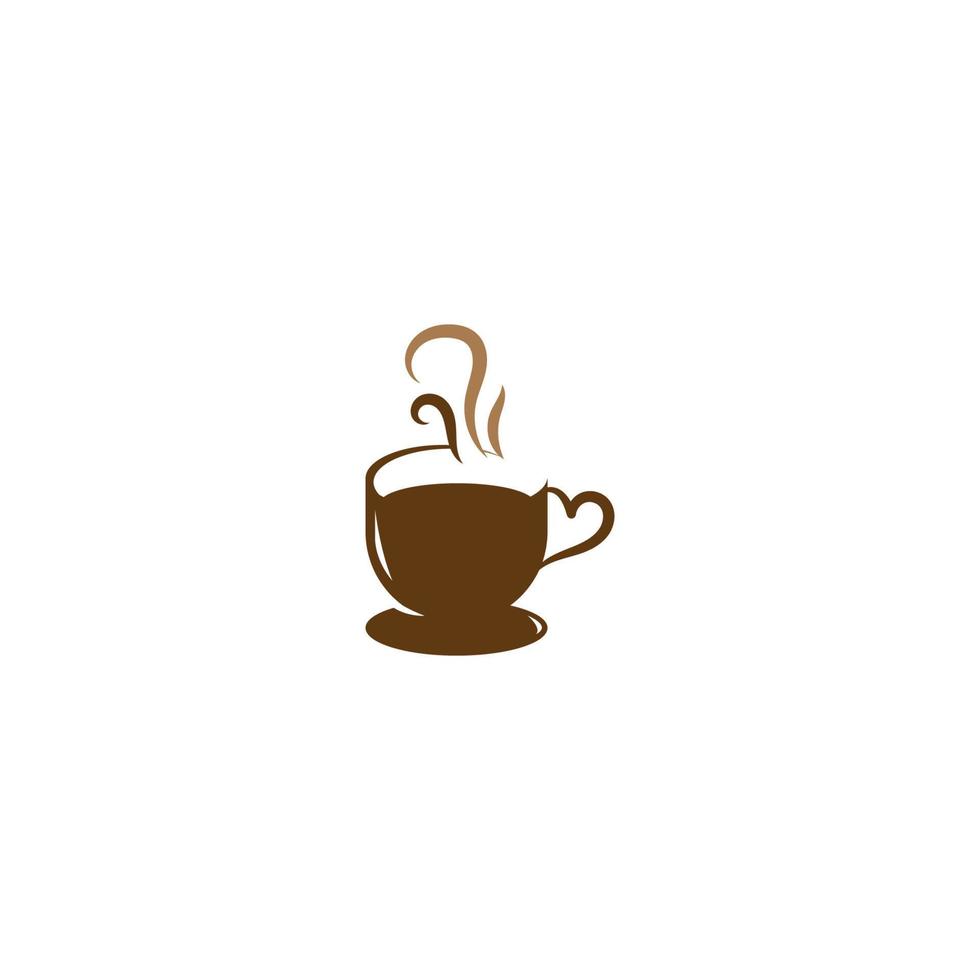 coffee cup logo with vector style template