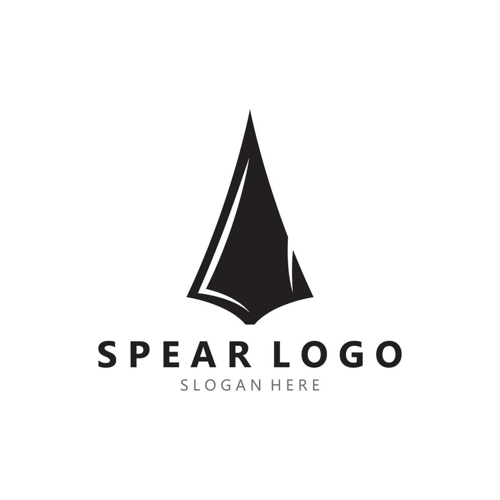 spear logo design with template vector illustration