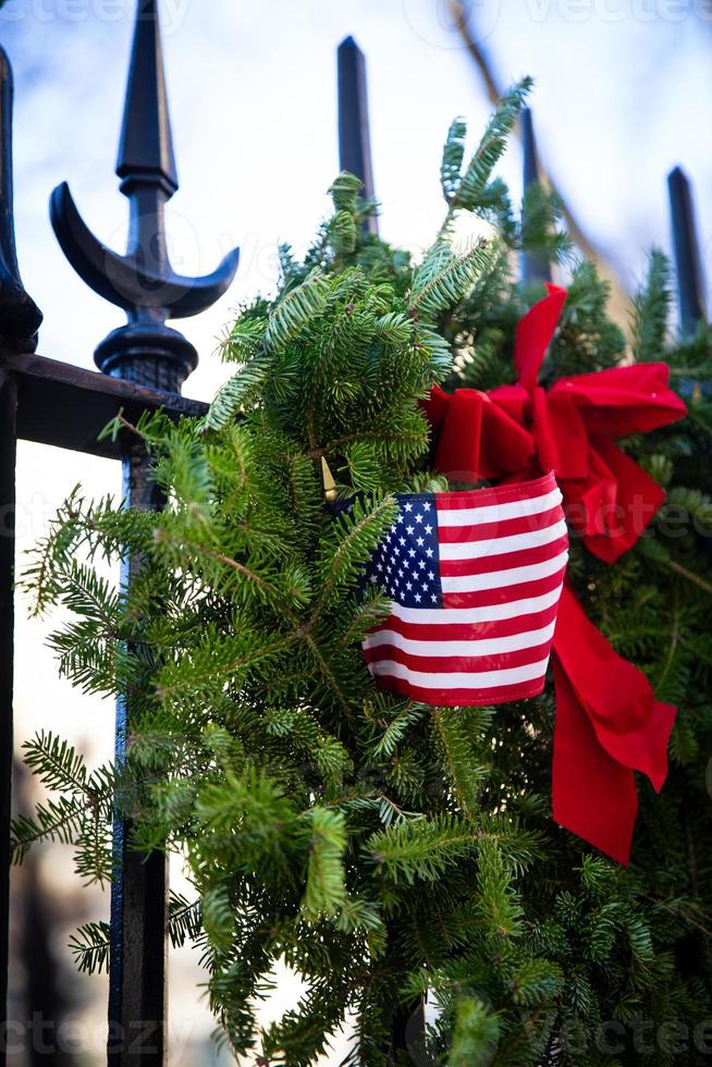 Patriotic Christmas Wreath photo