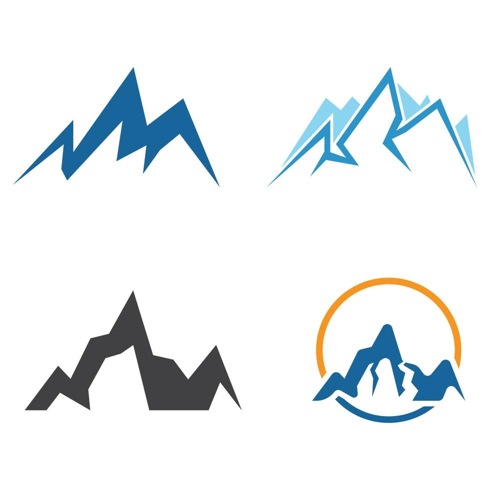 logotipo de icono de montaña vector