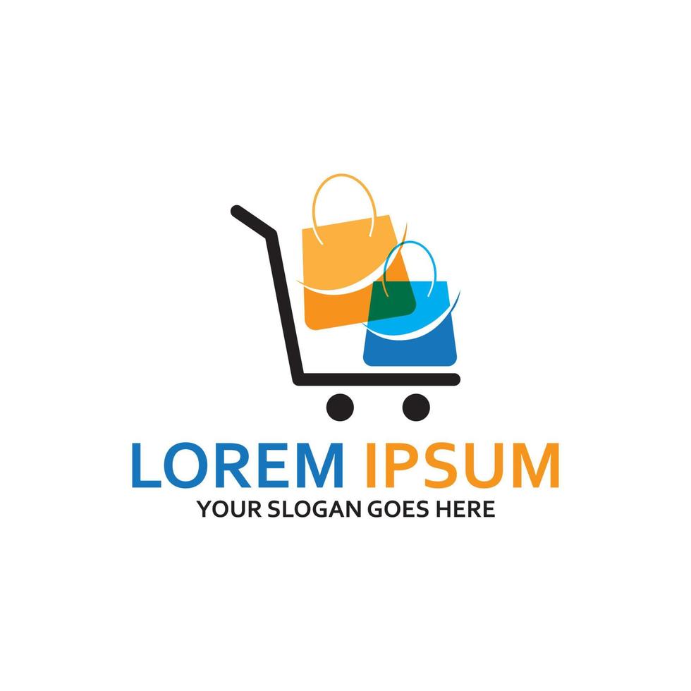 cart shop logo icon with vector template