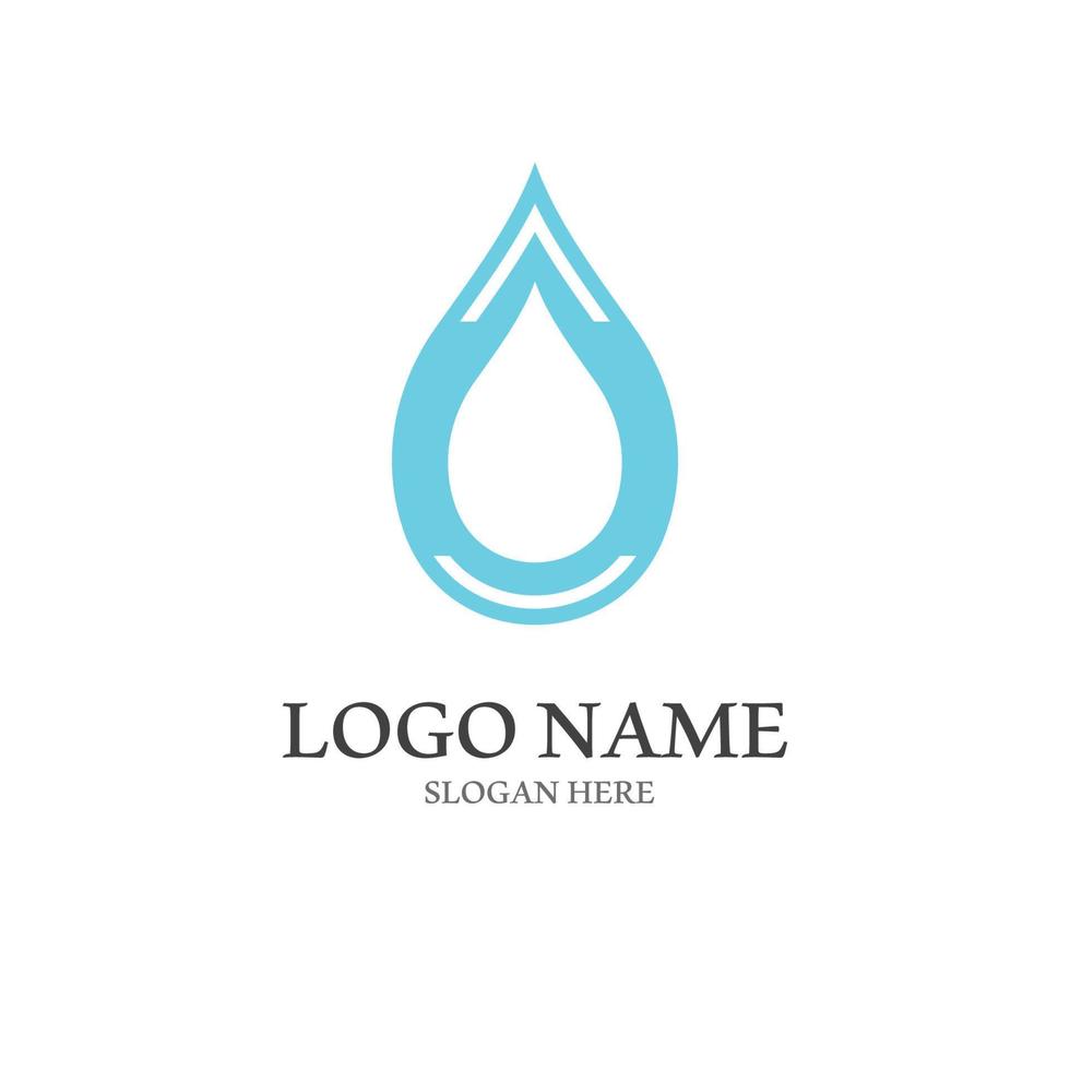 Water drop logo, a logo with a concept style vector illustration template on a white isolated background.