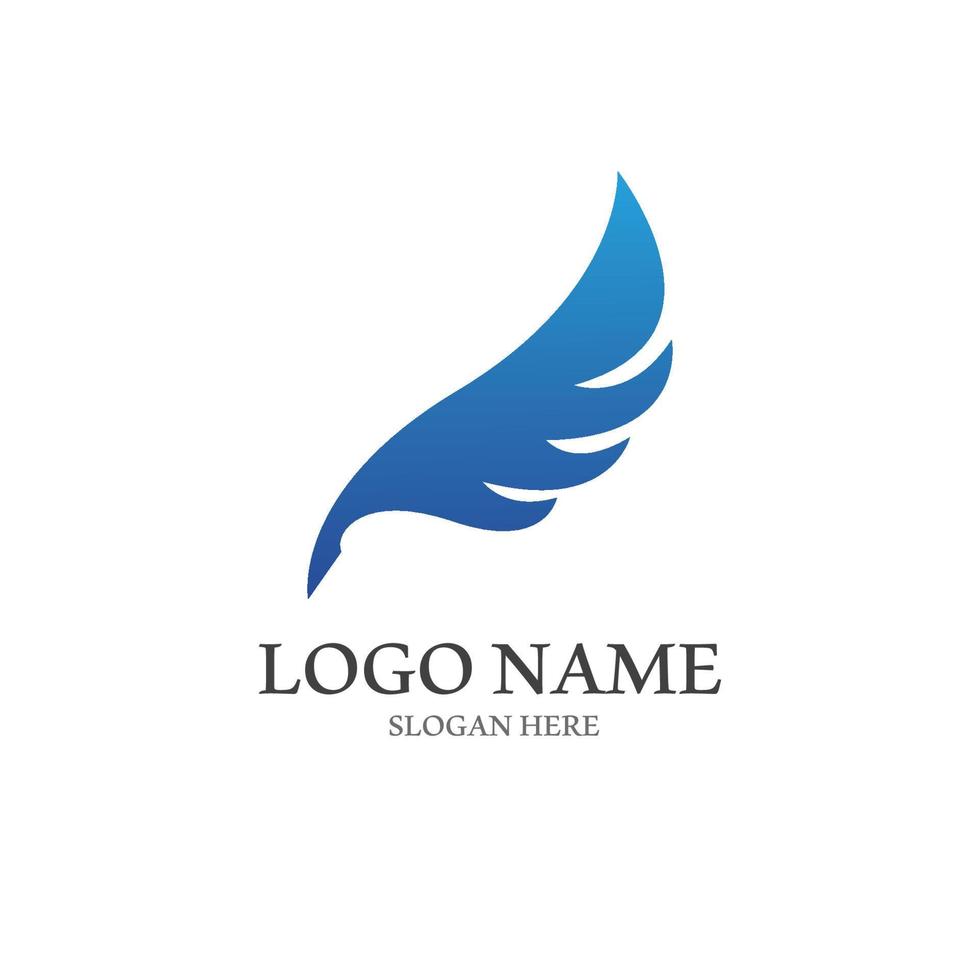 feather logo with vector style template