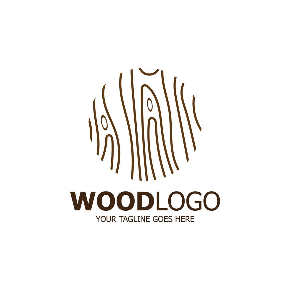 wood logo based design vector template