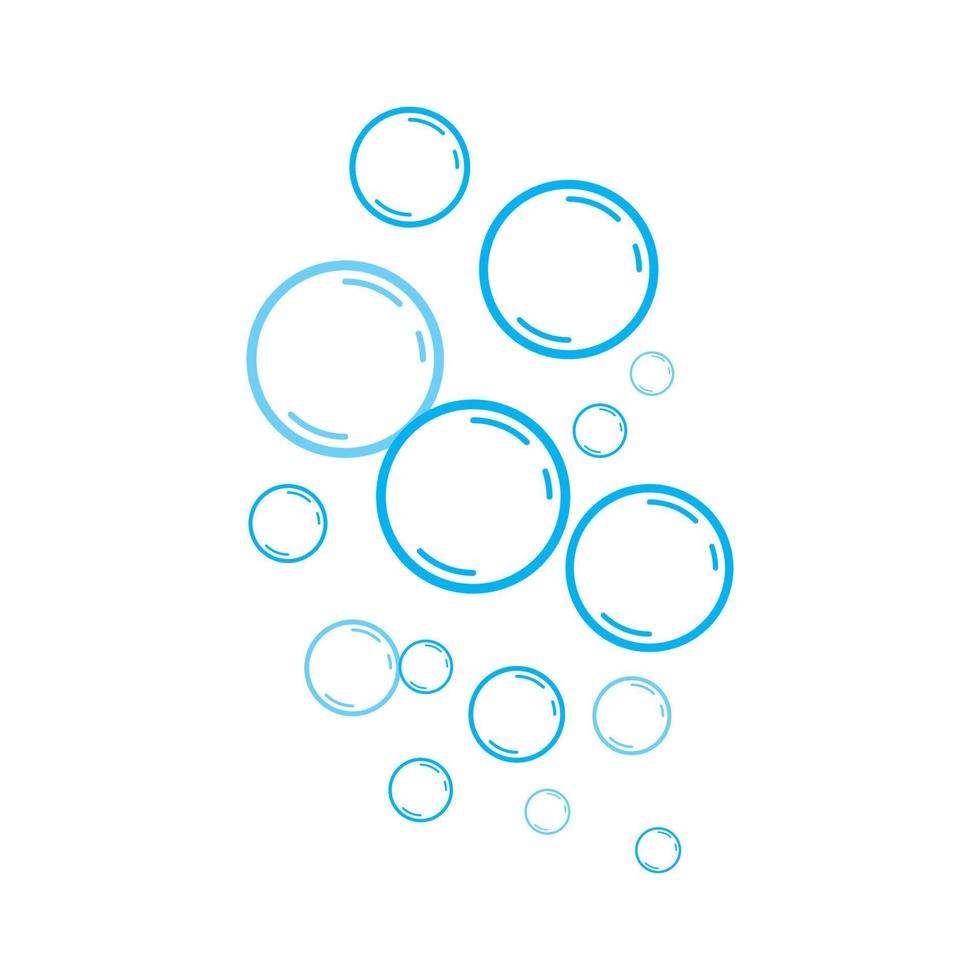 Natural realistic bubble design template vector