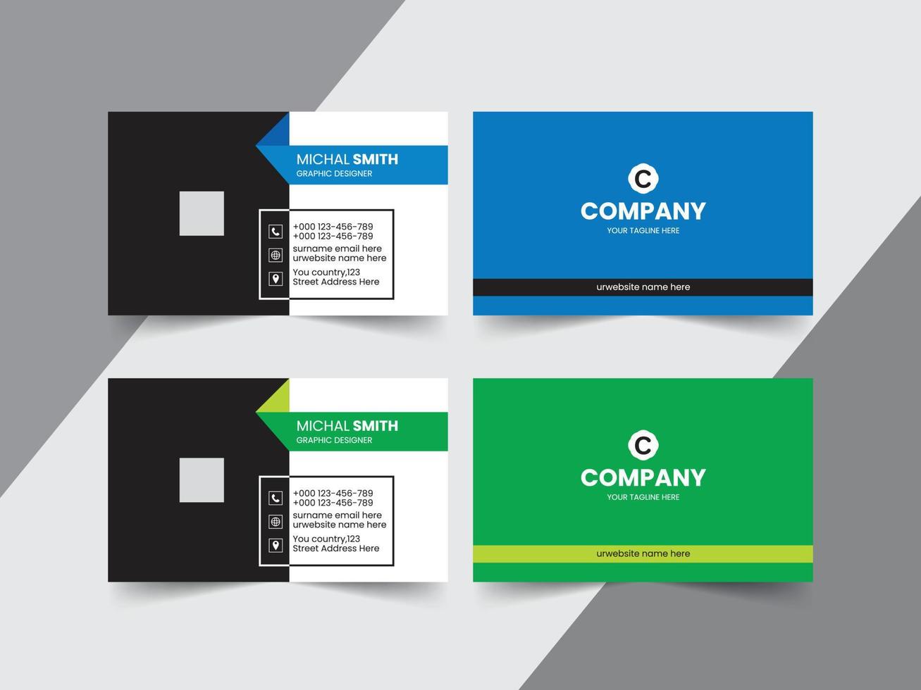 Modern Creative and Clean Business Card Template Design vector