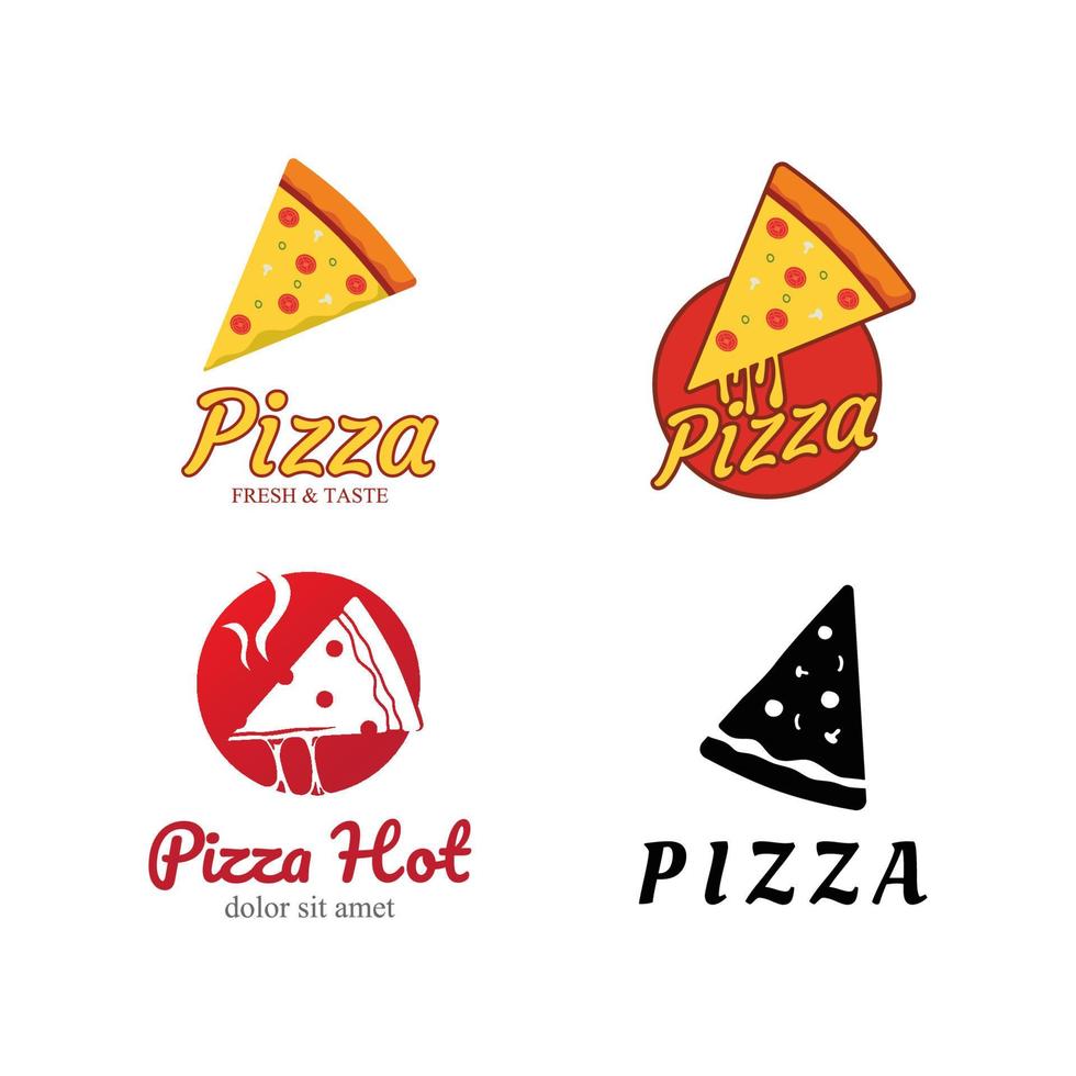 logo modelo para comida o Pizza restaurante. vector