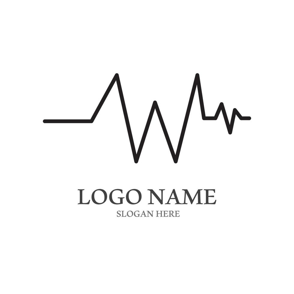 Heart beat logo or pulse line logo for medical medicine with modern vector illustration concept.