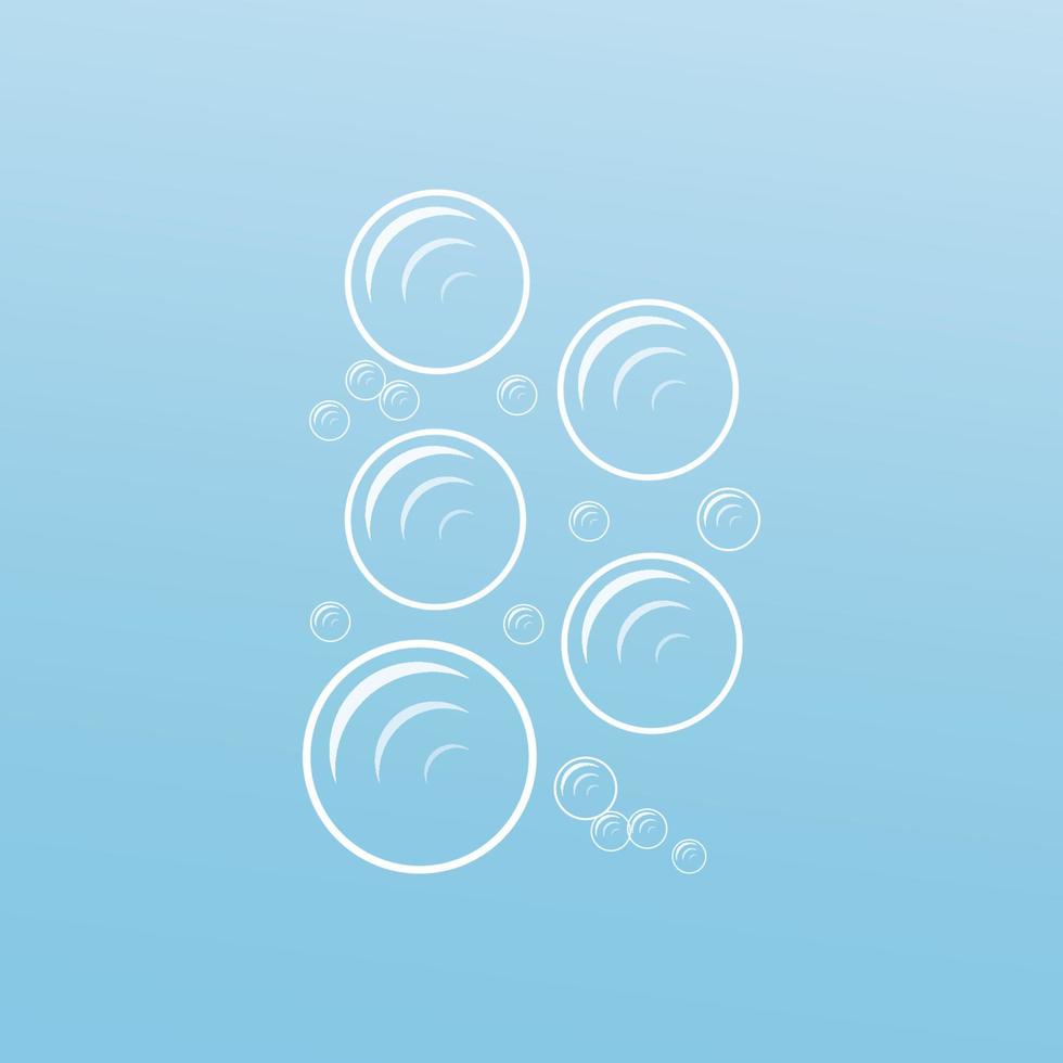Natural realistic bubble design template vector