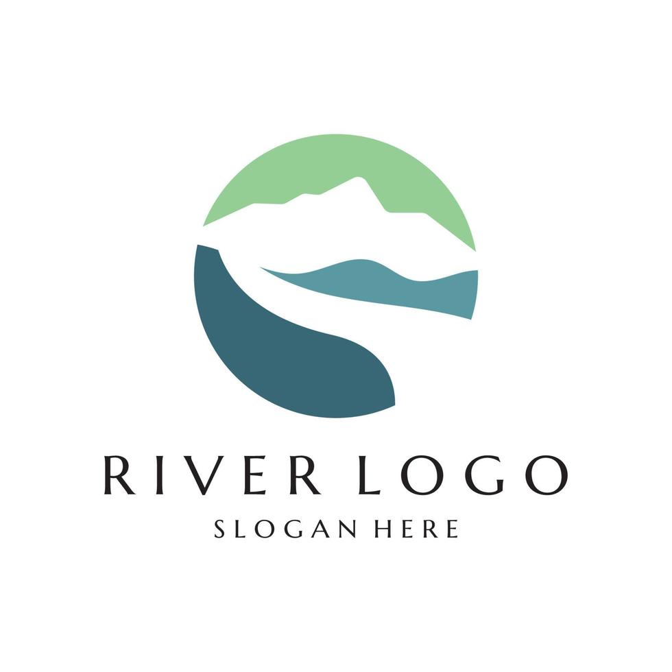 River vector icon illustration