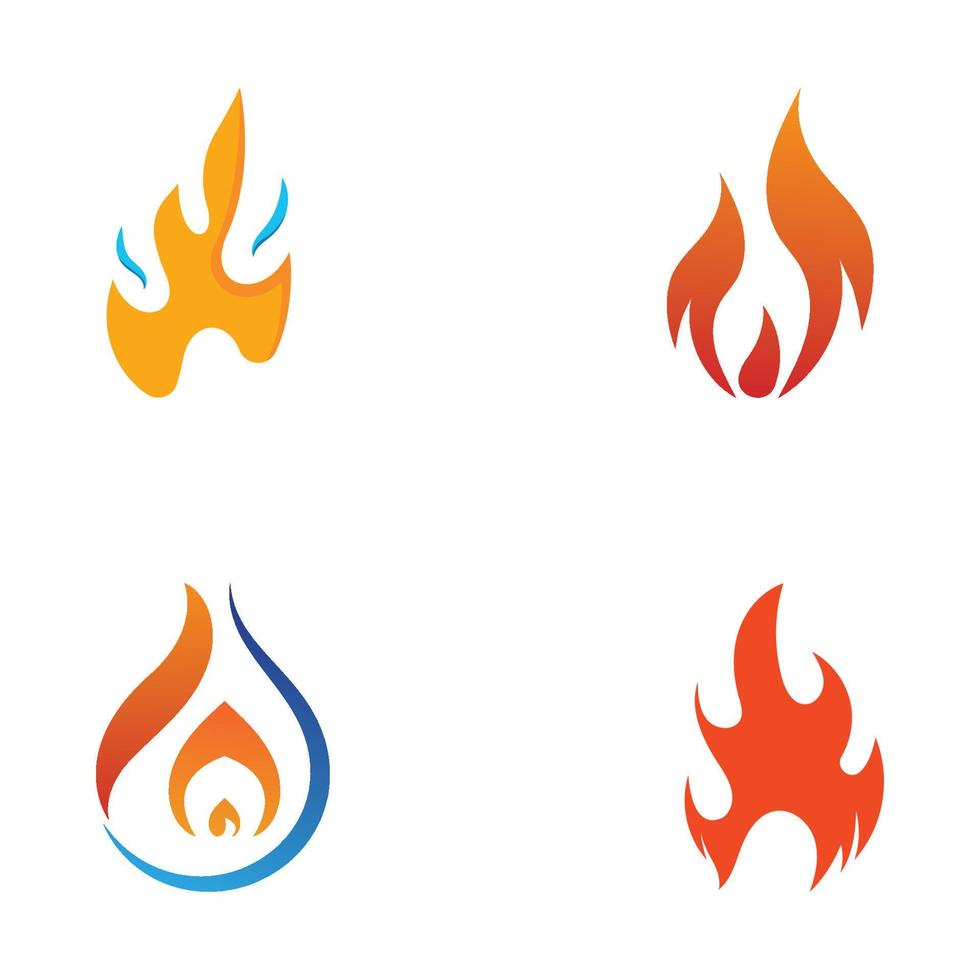 blazing fire, embers, fireball logo and symbol vector image. with template illustration editing.