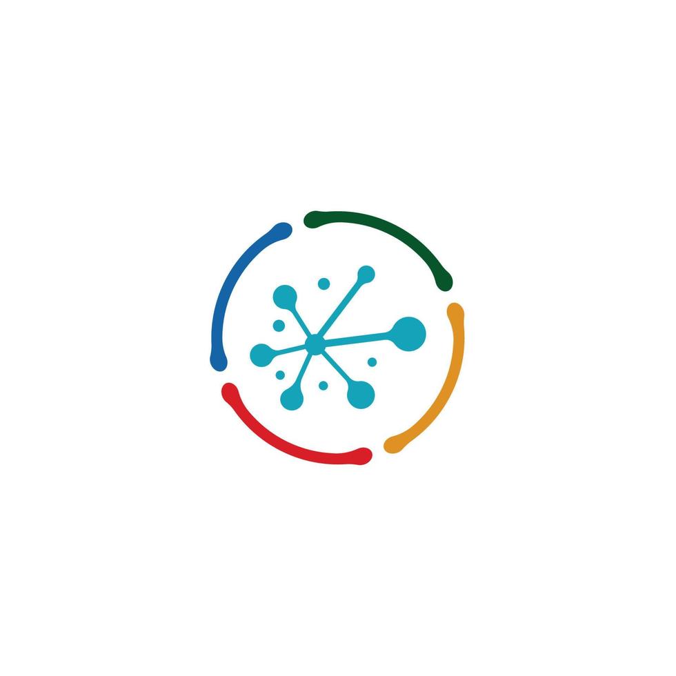 nerve cell logo or neuron logo with vector template