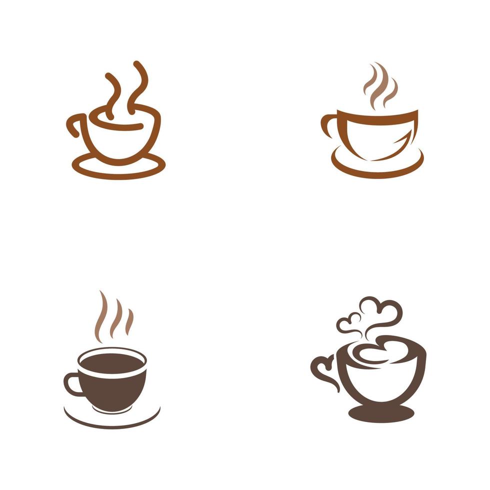 coffee cup logo with vector style template