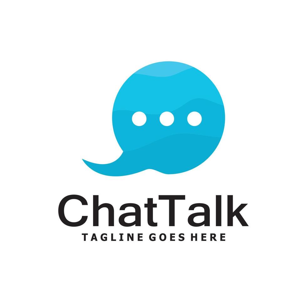 chat bubble logo icon vector illustration template