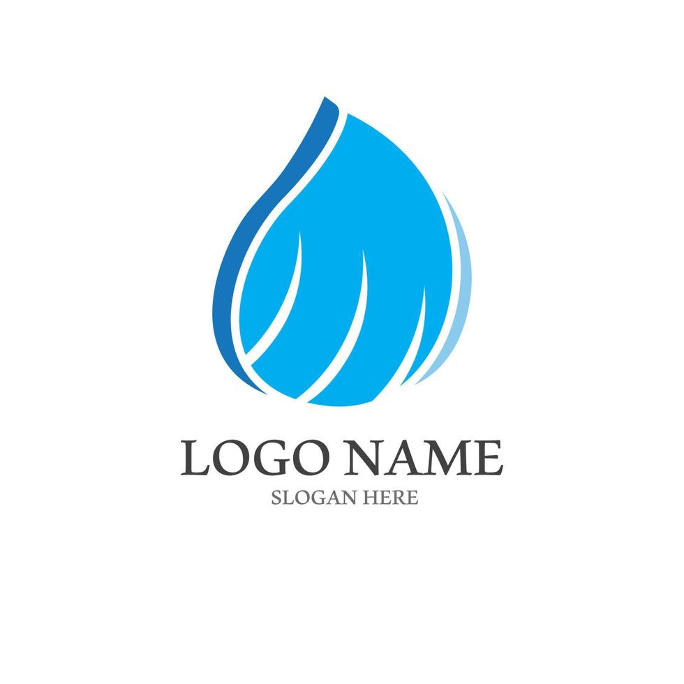 Water drop logo, a logo with a concept style vector illustration template on a white isolated background.