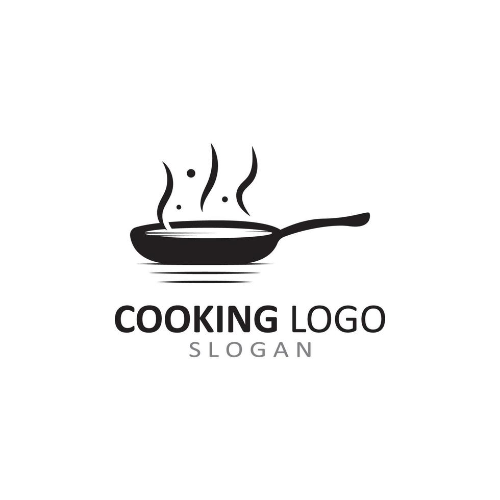 utensils logo for cooking with concept vector template