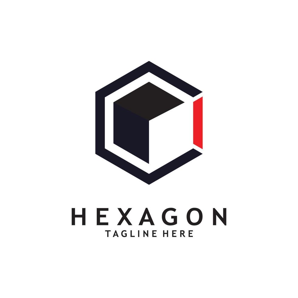 abstract hexagon logo vector illustration template