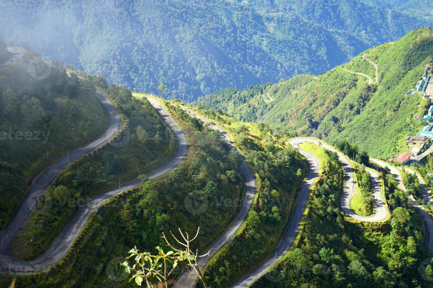Green Natute of Zig Zag Road in old Silk Route Sikkim photo