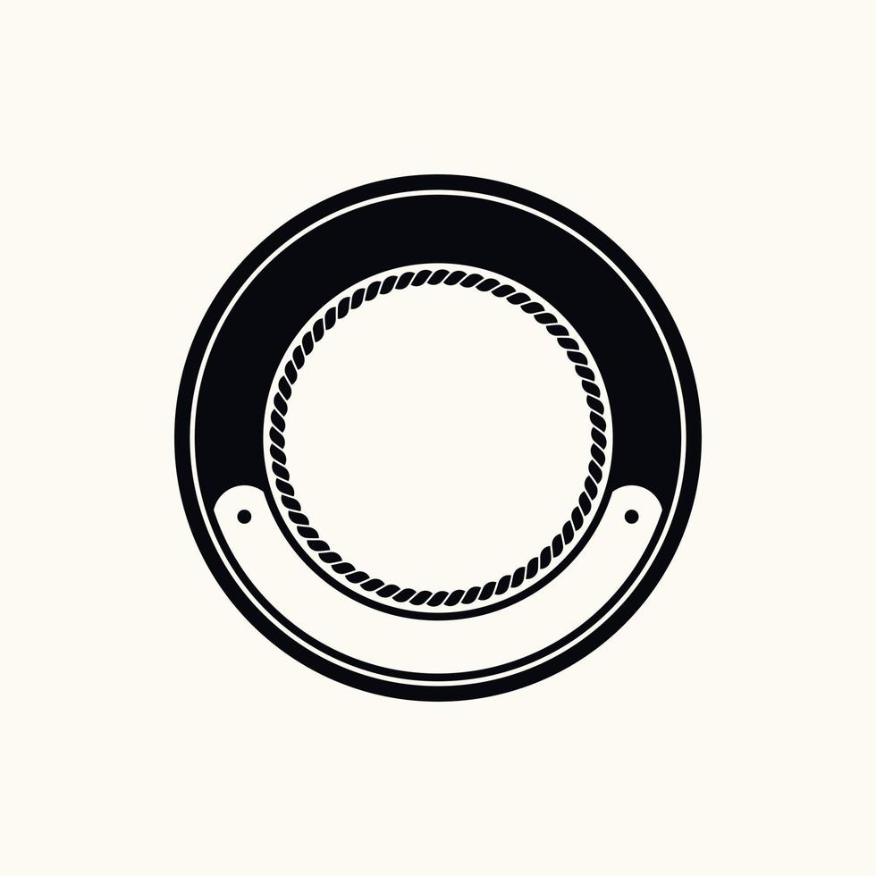 circulo modelo logo insignia. vector