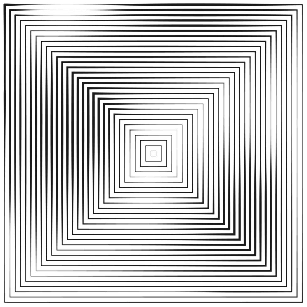 Concentric square background. Silhouette of rectangular shapes. Vector illustration