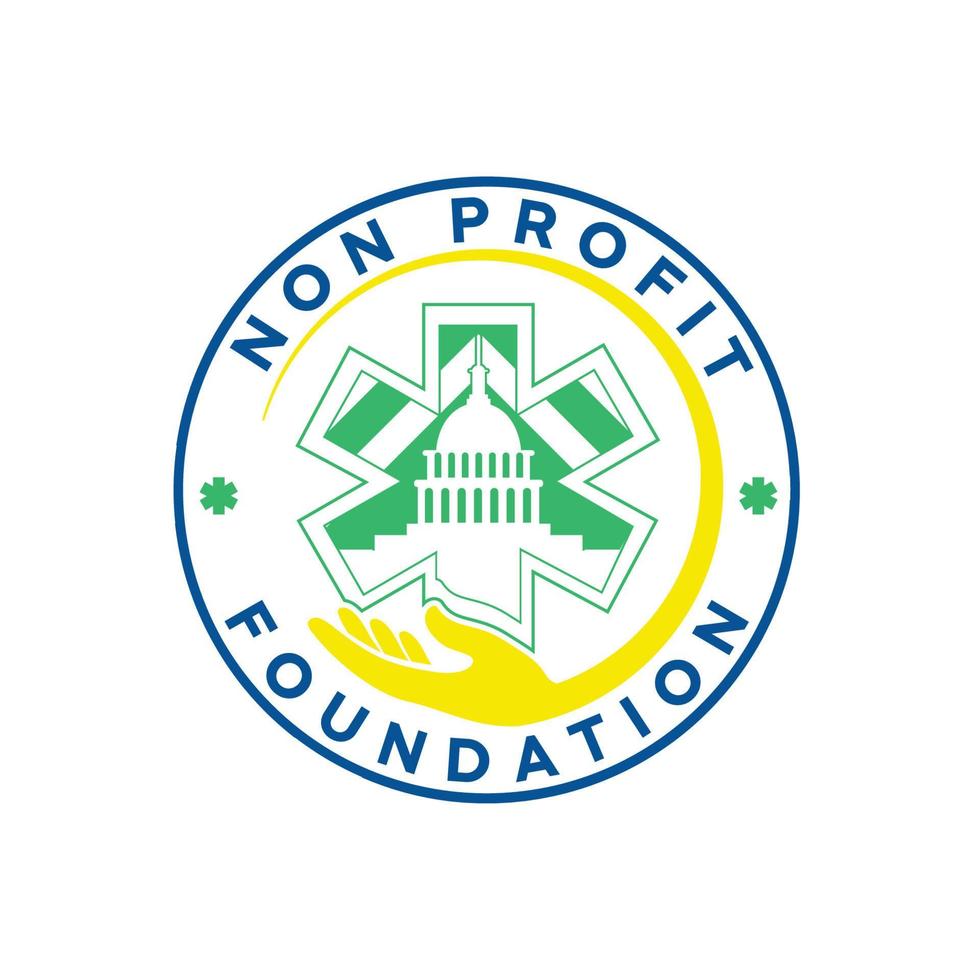 Non profit logo design with holy mosque vector