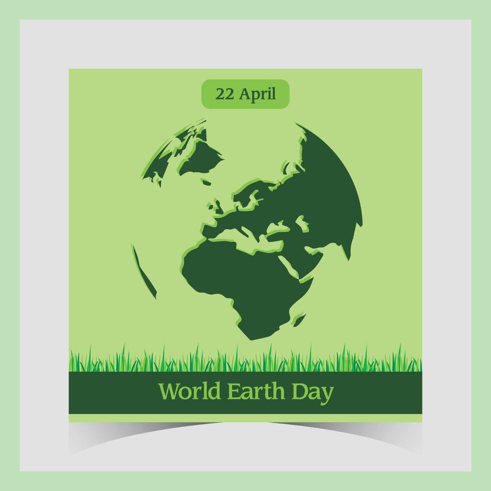 earth day social media post. Environmental problems and environmental protection. mother earth day social media posts template. Caring for Nature. happy world earth day vector