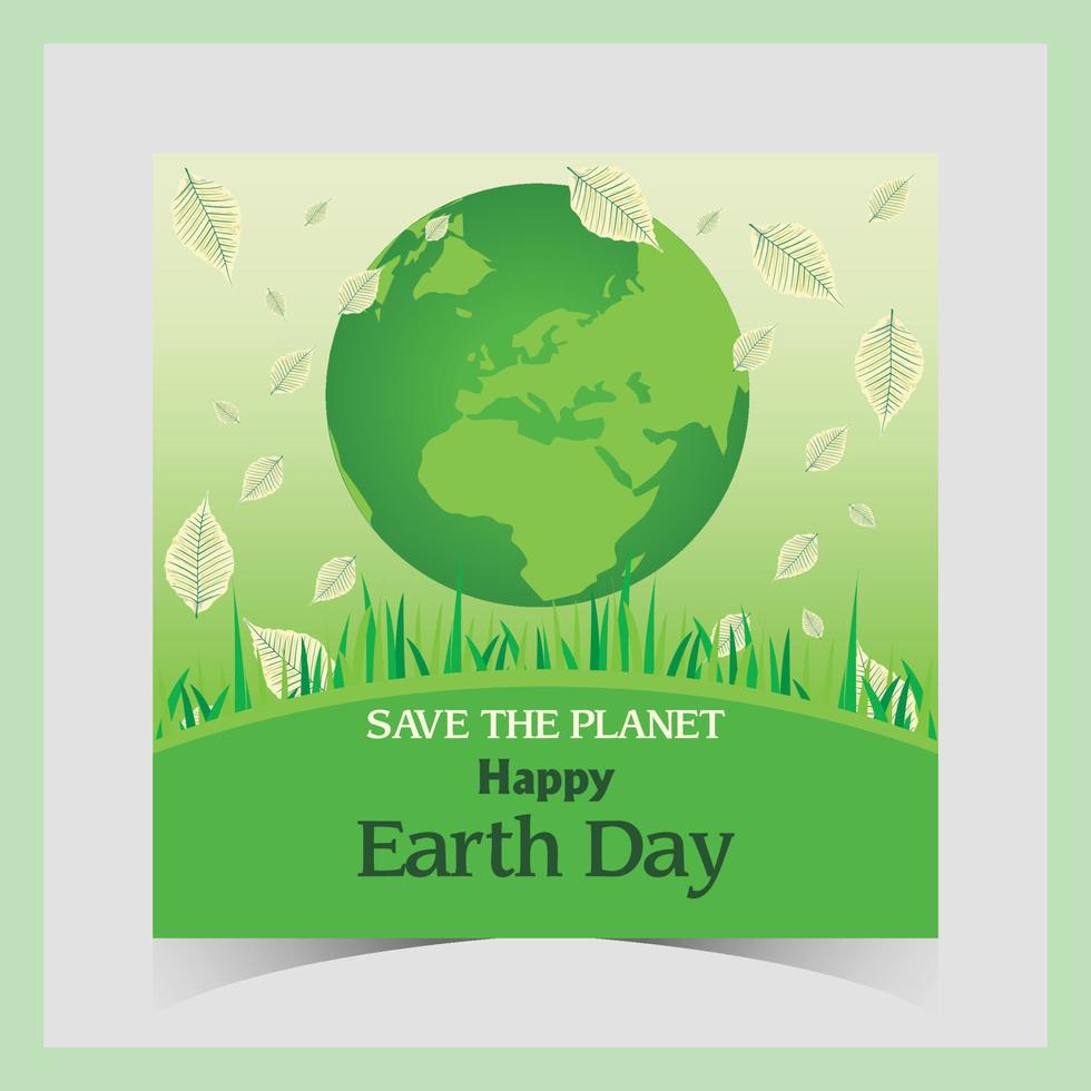 earth day social media post. Environmental problems and environmental protection. mother earth day social media posts template. Caring for Nature. happy world earth day vector