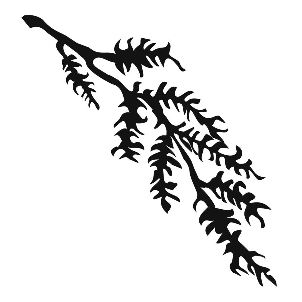 Black Illustration of Herb vector