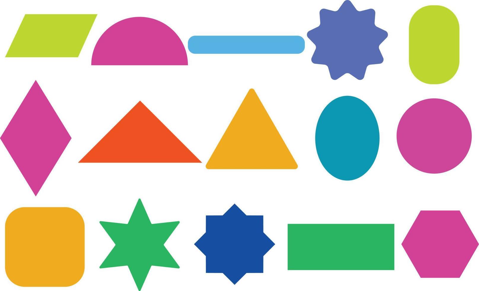 Basic geometric shapes set vector