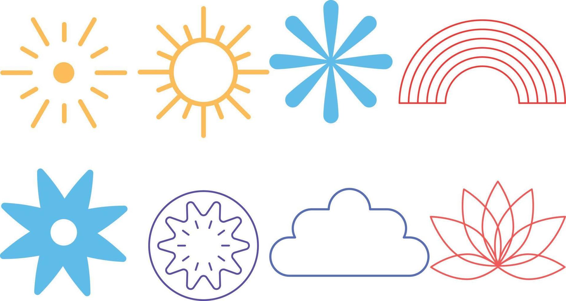 Vector simple geometric shapes