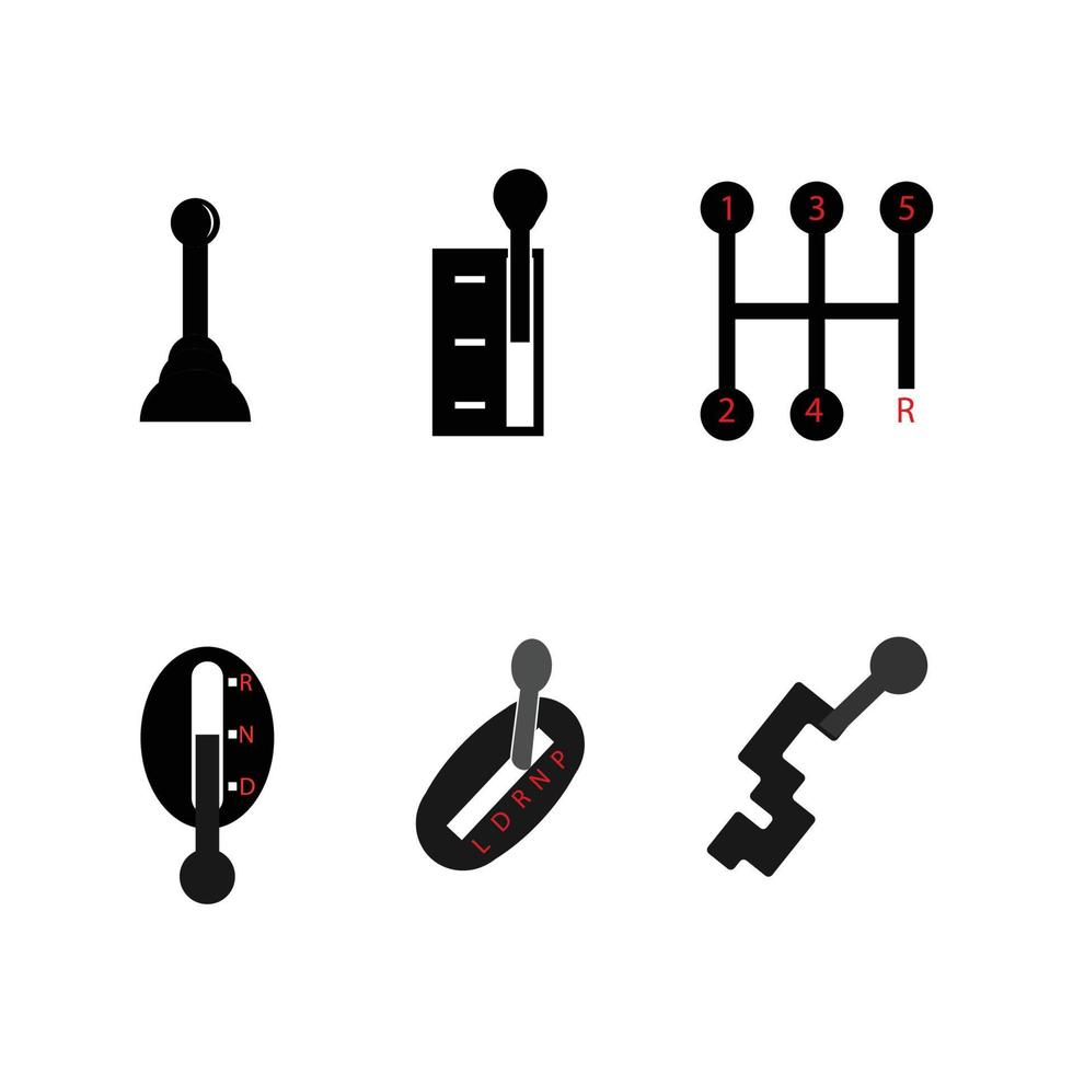 lever icons of various models vector