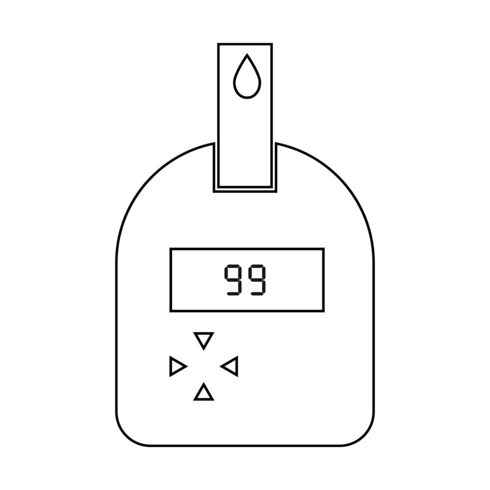 blood sugar meter icon vector