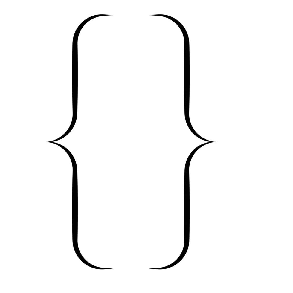 Bracket vector icon