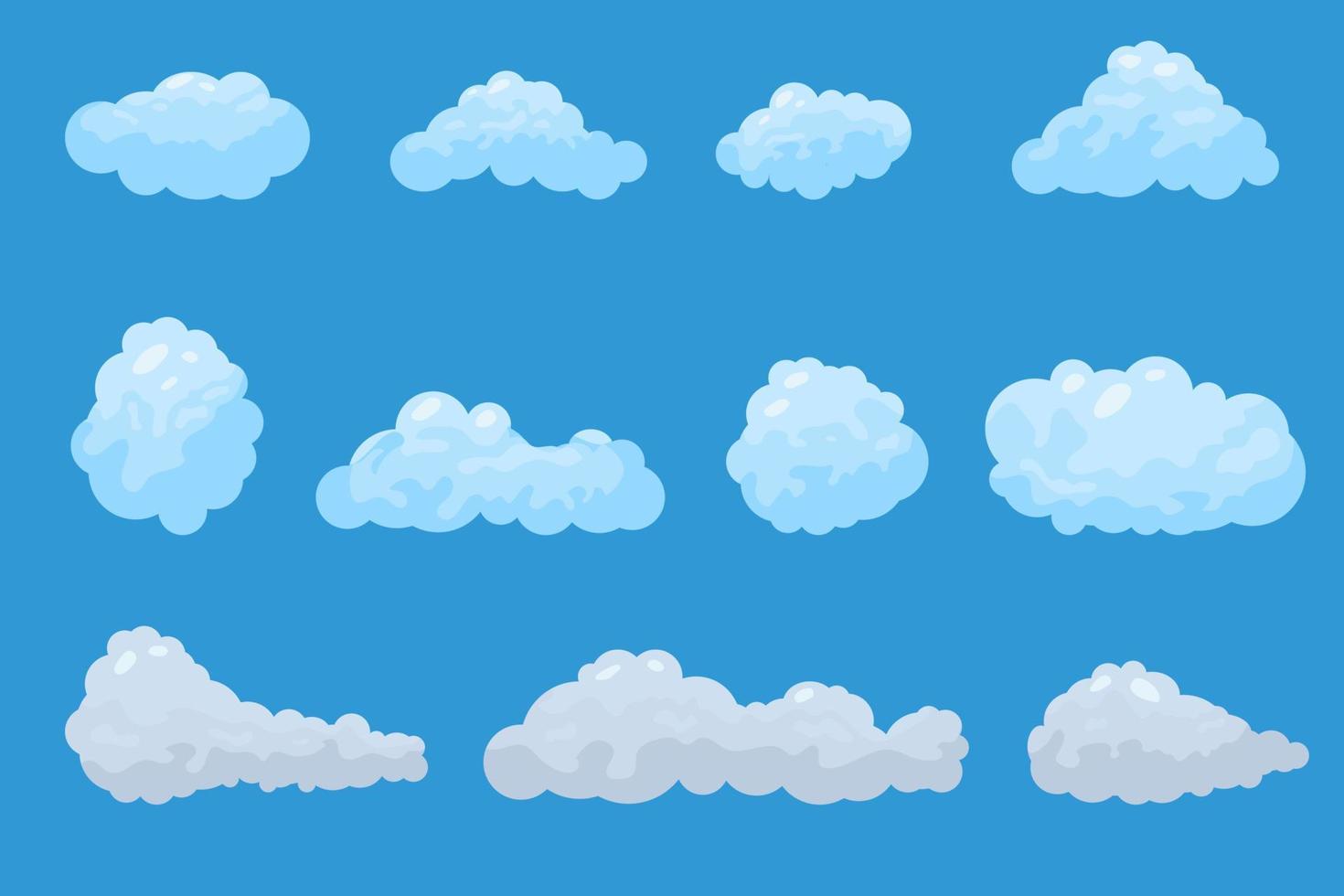 Blue and lilac clouds on a blue background. Blue sky vector. Creative wallpaper. Design in modern style. vector